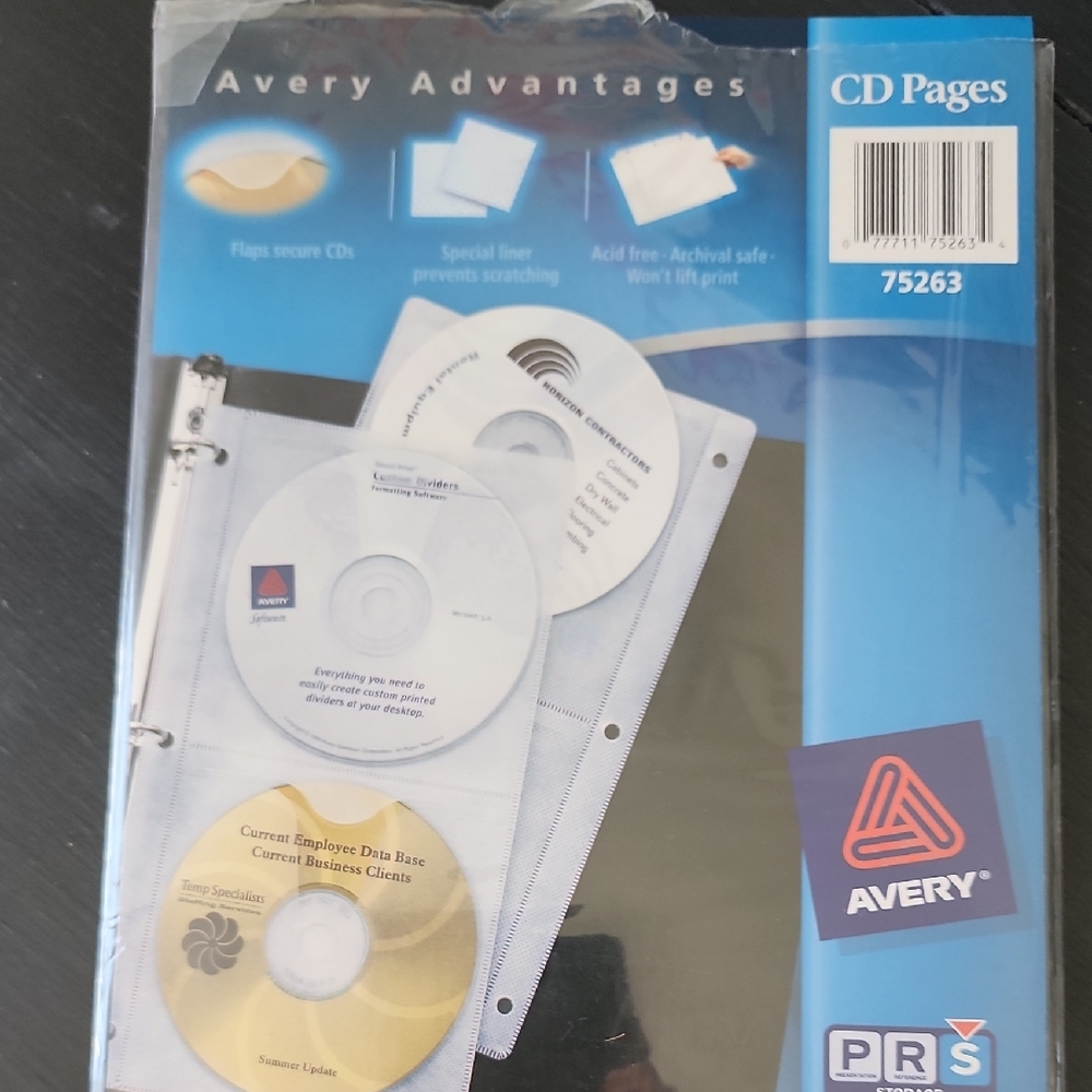 Avery White Media Cases for CD Organization